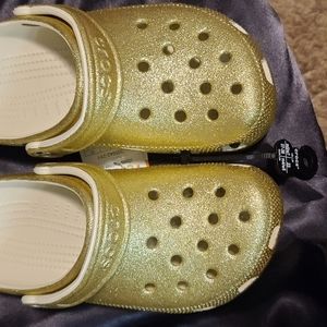 Crocs Classic Clog Gold Glitter